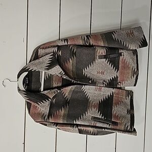 Women's polyester Aztec print jacket, medium